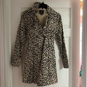 Forever 21 cheetah trench coat